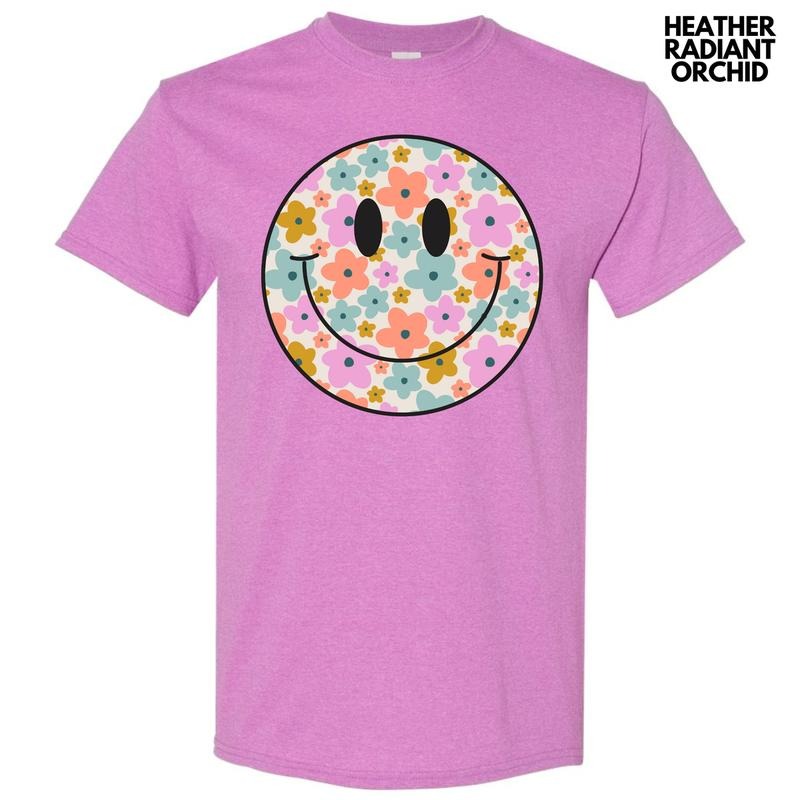Fun Flower Happy Face Gildan Short Sleeve T-Shirt 'NLB'