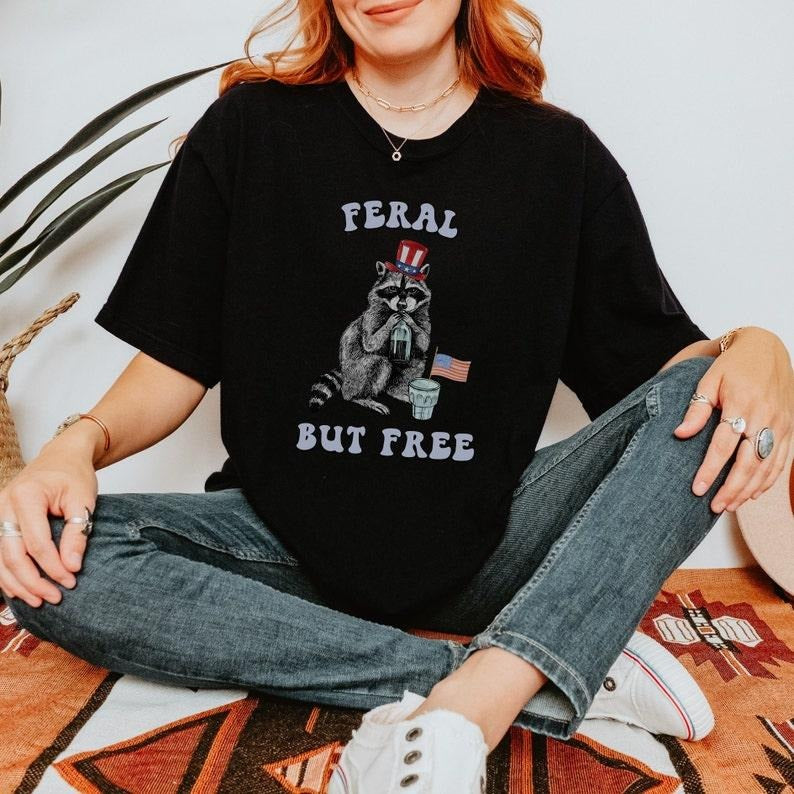 Funny 4th Of July Shirt, Graphic Raccoon Shirt, Independence Day Shirt, Patriotism Shirt, 1776 Shirt, Trendy USA Shirt, American Flag Hoodie, T-shirt and sweater