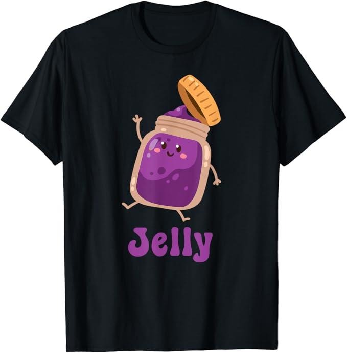Funny Best Friend Shirts, Gift For Best Friend, Peanut Butter & Jelly Matching Couple Halloween Best Friends T-Shirt Basic Comfort Cotton