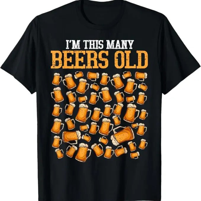 Funny Birthday Shirts, Funny 50 Year Old Beer Drinking Gag Gift 50th Birthday T-Shirt - Menswear Top