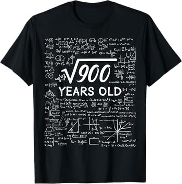Funny Birthday Shirts, Funny Math 30th Birthday T-Shirt For Men - Menswear Top