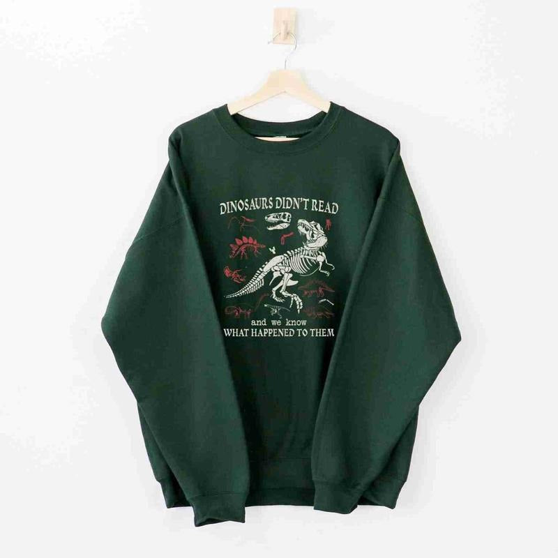 Funny Bookish Shirt, Dinosaurs Did Not Read Retro Shirt, Reading Tee, Book Lovers Tee, Reading Gift, Teacher Life Tee, Librarian Shirt 3YW40