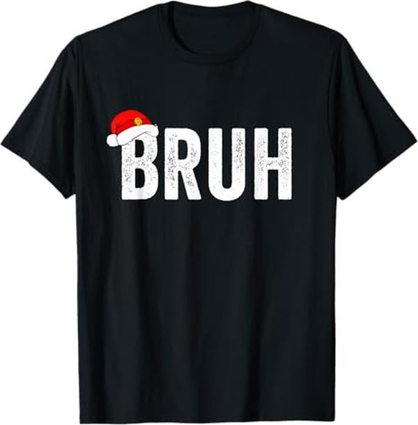 Funny Bruh Shirt, Bruh Christmas Shirt Christmas Bruh T-Shirt - Menswear Top