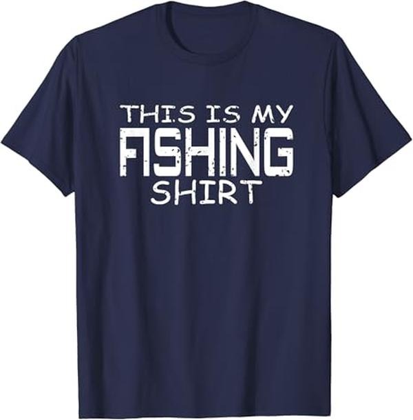 Funny Fishing Shirts, This Is My Fishing T-Shirt Cotton Fashion Casual Classic