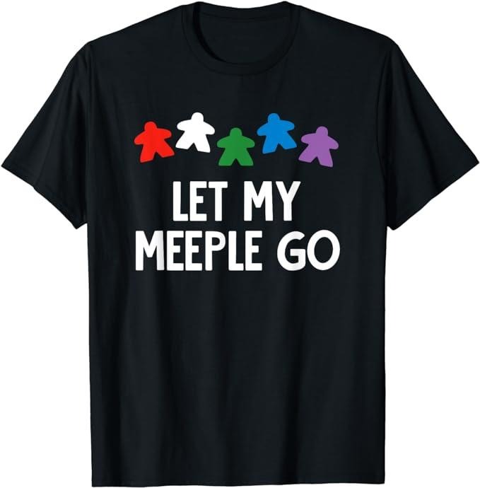 Funny Gamer Shirts, Special Gifts For Gamers, Funny Board Game Let My Meeple Go T-Shirt Menswear Top Casual Classic