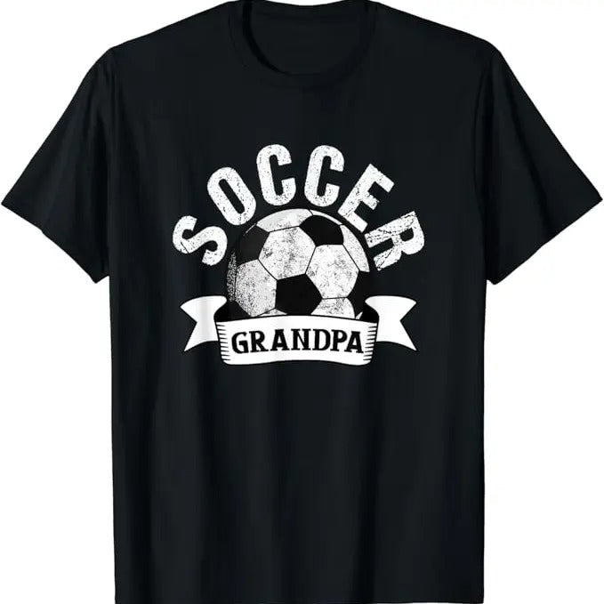 Funny Grandpa Shirt, Gift For Grandfather, Funny Grandfather Soccer T-Shirt Menswear Casual Cotton Top