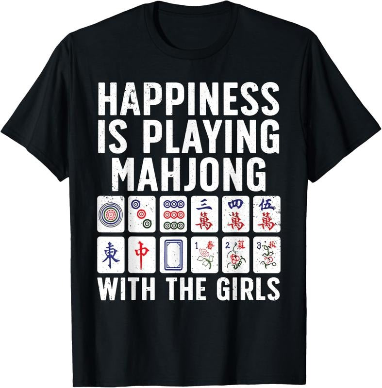 Funny Mahjong For Women Girls Tile Game Mah Jongg Lovers T-Shirt