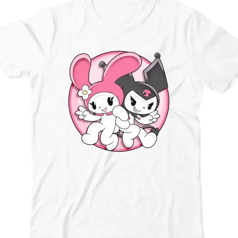 Funny Melody and Ku.ro.mi Anime TShirt Size S-3XL