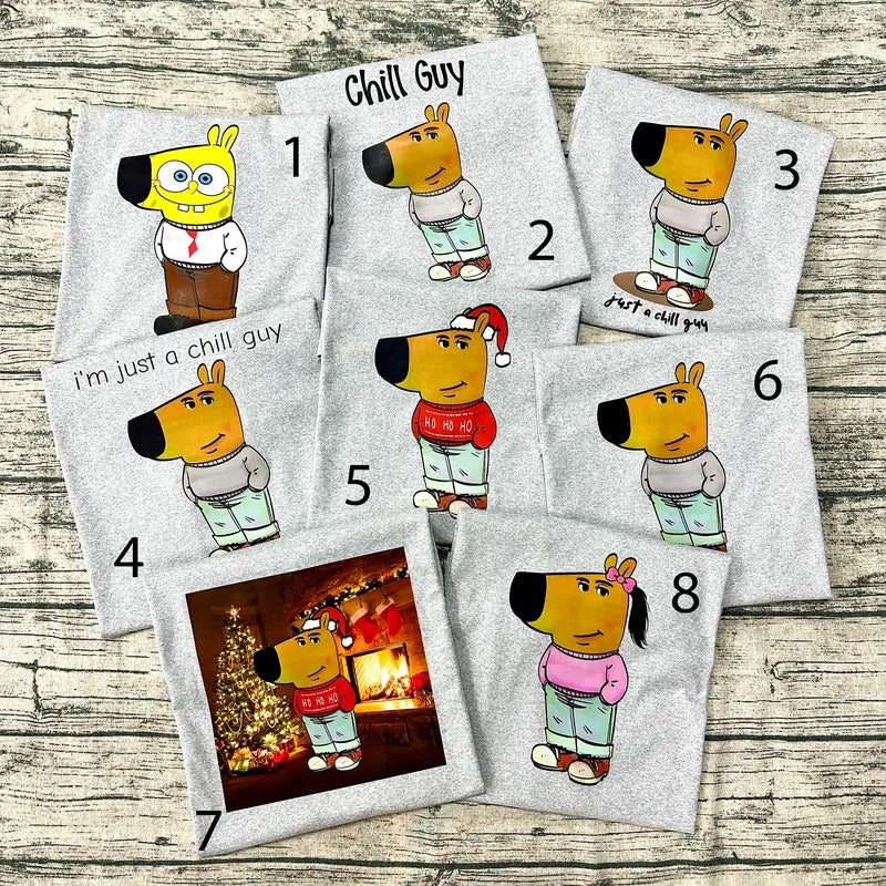 Funny Meme I'm Just A Chill Guy Unisex T-Shirt, Full Collection Trendy Meme Shirts, Animal Lover Gift, Cute Animal Shirt, Sarcastic Shirt, Humor Shirt