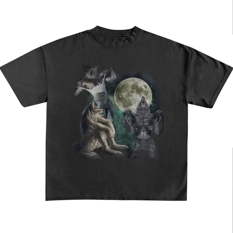 Funny Meme Shirt, Alpha Wolf Vintage 90s T-Shirt, Retro Meme Tee, Grunge Clothing Aesthetic, Emo Silly Wolf Graphic Shirt, Alpha Wolf