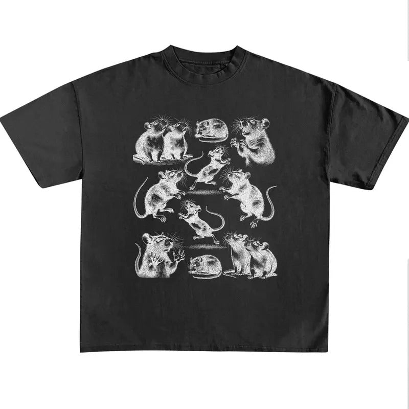 Funny Meme Shirt, Crazy Rats Vintage 90s Shirt, Retro Medieval Rat Shirt, Gothic Grunge Clothing, Horror Funny Rats Tee, Dark Academia Tee, Rat Gift