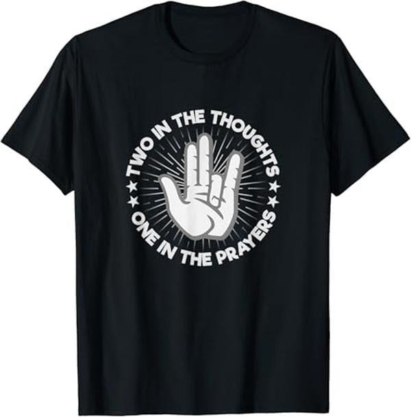 Funny Meme Shirts For Men, Two In The Thoughts One In The Prayers Funny Meme T-Shirt Menswear Top