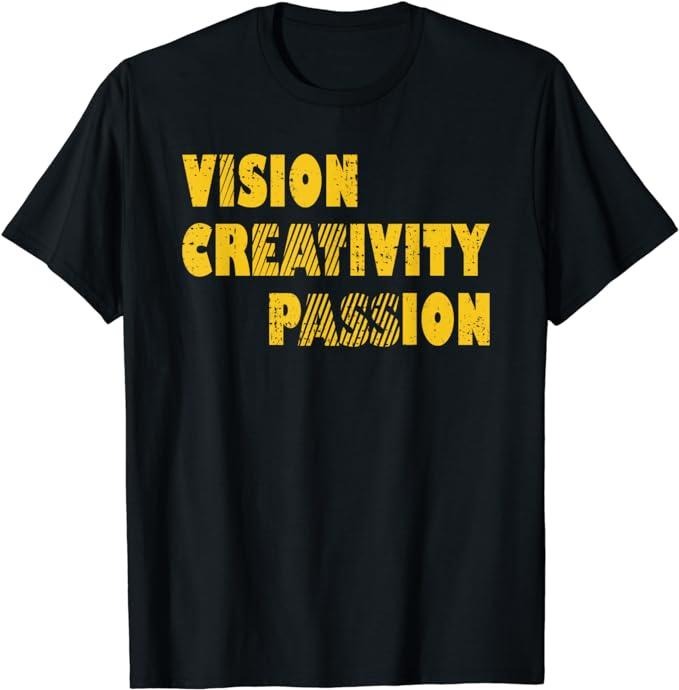 Funny Men Shirts, Vintage Vision Creativity Passion Adult Joke T-Shirt Menswear Top Casual Cotton Fashion Basic