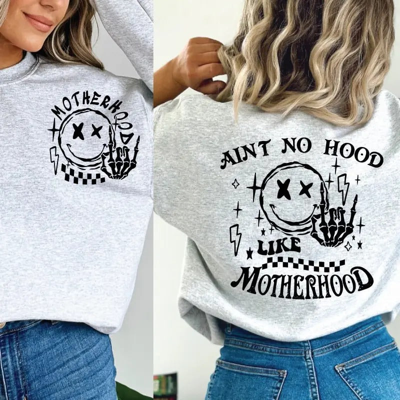 Funny Mom Shirt, Ain't No Hood Like Motherhood Funny Mothers Day Trendy Mom Shirt, Sarcastic Retro Shirt