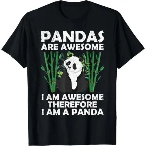Funny Panda Design For Men Women Boys Girls Panda Bear Lover T-Shirt Made in USA