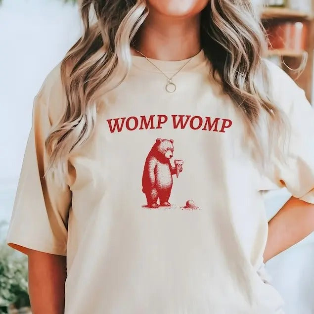 Funny Retro Womp Womp T-Shirt, Ice-Cream Fail Shirt, Vintage Bear Tee, Perfect Gift for Bear Lovers
