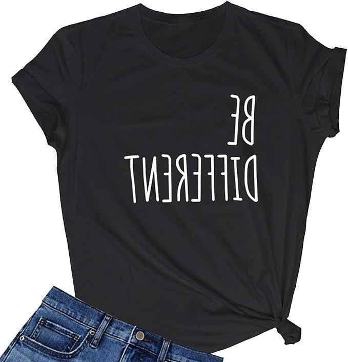 Funny Shirts For Women, Cute T Shirt Junior Tops Teen Girls Graphic Tees Womenswear Casual Cotton