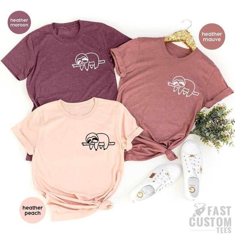 Funny Sloth Shirt, Sloth T Shirt, Cute Animal Tee, Animal Lover Shirt, Funny Graphic Tees, Adorable Animals Tee, Sloth Yoga Shirt