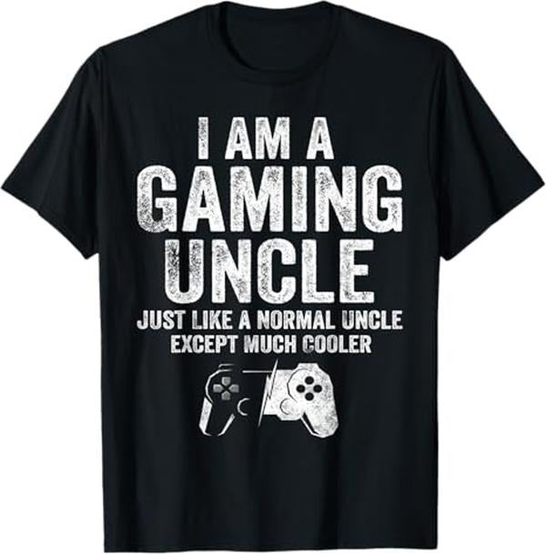 Funny Uncle Shirts, Gifts For Uncle, I Am A Gaming Uncle Funny Video Gamer Gift Video Game Lover T-Shirt - Menswear Casual Cotton