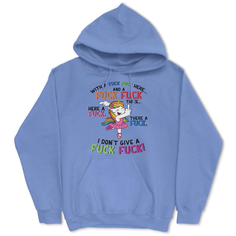 Funny Unicorn Hoodie - Women's Pullover Hoodie - Long Sleeve - Casual