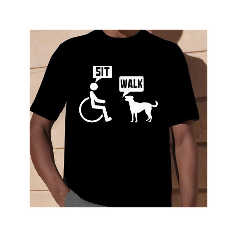 Funny Wheelchair Humor Graphic Tee - 100% Cotton, Breathable & Comfort Fit for Men - Perfect for Golf & Casual Wear Made in USA