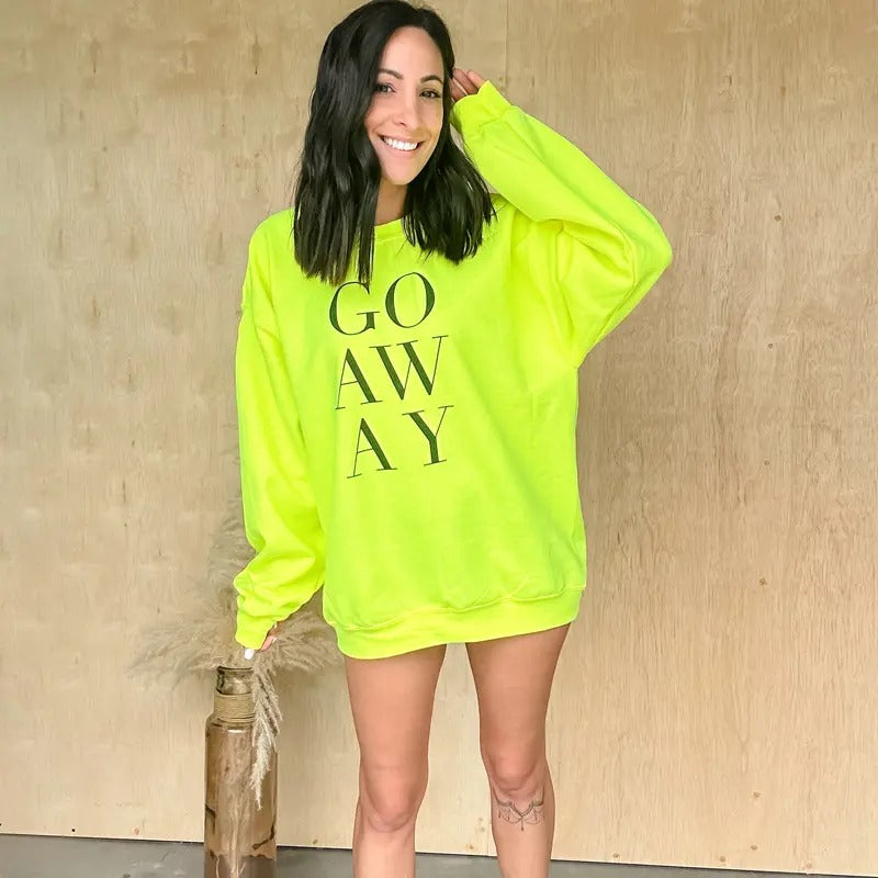 GO AWAY Graphic Pullover