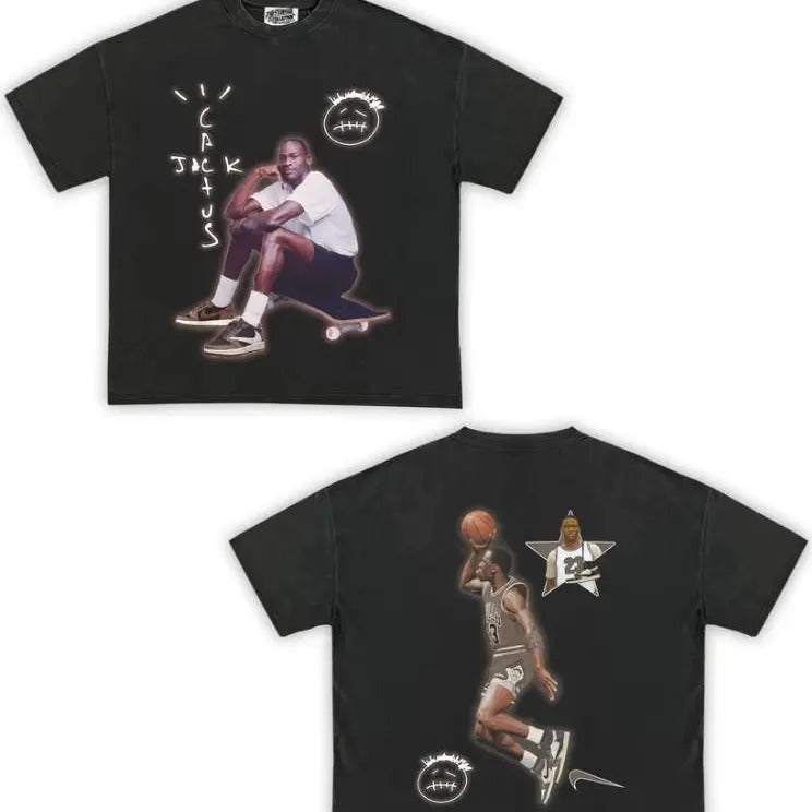 GOAT Cactus Jack Tribute Vintage Shirt Graphic Tee Gift Trending, Gift Boy Friends, Gift Girl Friends All size Classic Cotton Menswear Unisex Top, shirt trend