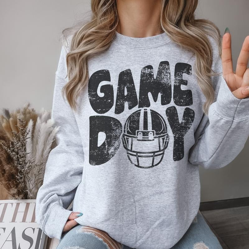 Game Day Football Sweatshirts Game Day Football Season Pullovers Fall Sports Football Hoodie Casual Football Sports Sweatshirt