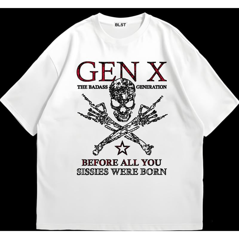 Gen X B T-Shirt Soft Cotton Add Your Unique Twist HipHop Graphic Retro 90s Vintage
