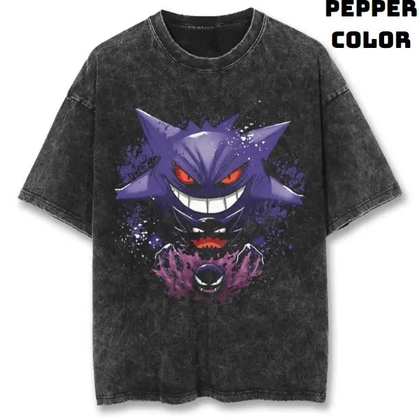 Gengar Dark Pulse Vintage Tee, Gengar Shirt, Pokemon Shirt, Anime Manga Tshirt, Vintage Graphic Tee, Unisex T-Shirt, Gift All Top Menswear
