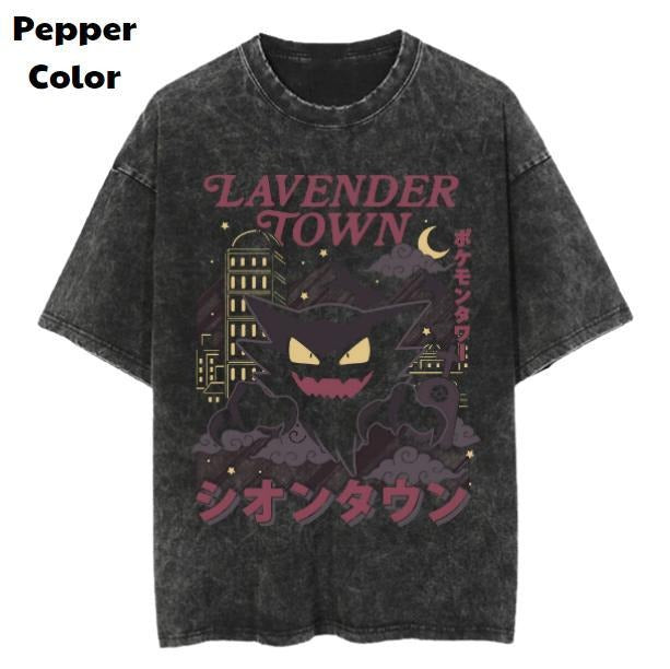 Gengar Lavender Town Vintage Tee, Gengar T-Shirt, Pokemon Graphic Tees, Pokemon Shirt, Unisex Anime Shirt, Menswear Womenswear Streetwear