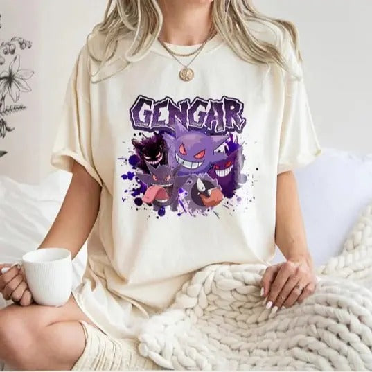 Gengar SWEATSHIRTS | Dark Ghost Kaiju Japanese Style SWEATSHIRTS | Japanese Anime Movie Film Nerd Gaming Novelty Funny Unisex Sweatshirts |Gengar Japan Anime Sweatshirt
