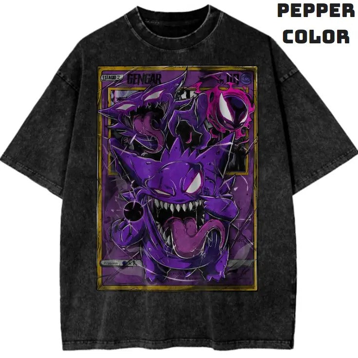 Gengar Vintage Graphic Tees, Pokémon T-Shirt, Pokemon Shirts, Vacation Outfits, Unisex Anime Manga Shirt Top Menswear Womenswear Streetwearstyle{n002}2
