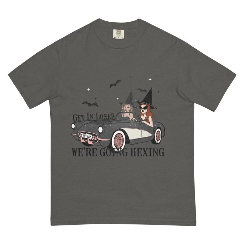 Get in loser Witch Halloween shirt, Hexing Witch Shirt, Spooky Season Shirt, Summerween shirt, Comfort Colors Halloween Shirt, Casual Shirt Unisex, Halloween Clothing, Graphic Halloween Apparel, Casual Cotton T-shirt, Unisex Halloween