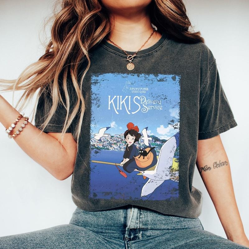 Ghibli Kiki Delivery Shirt, Ghibli Shirt, Spirited, Ponyo ,Totoro Shirt, Miyazaki Hayao, Ghibli Fans Shirt, Studio Ghibli Shirt