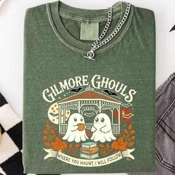 Gilmore Ghouls Shirt, Halloween Fall Vibes T-shirt, Comfort Colors Autumn Festival Shirt, Spooky Gilmore Girls Fan Sweater, Halloween Gift