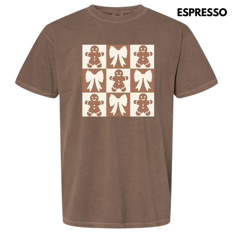 Gingerbread Checkerboard Comfort Colors T-Shirt 'NLB'