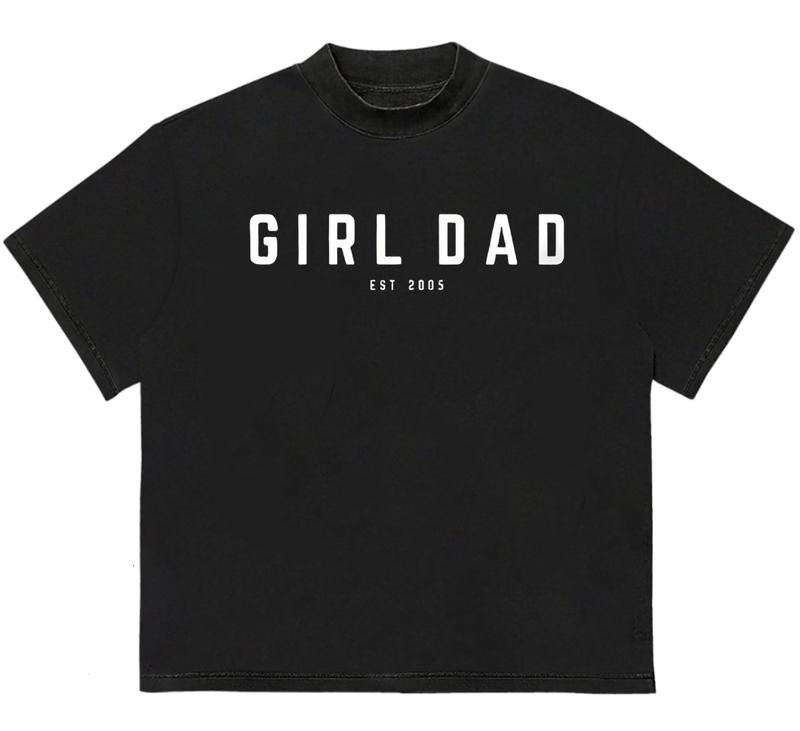 Girl Dad T-Shirt Premium Comfort Unique T-Shirt Gift for Her Recycled Cotton Graphic