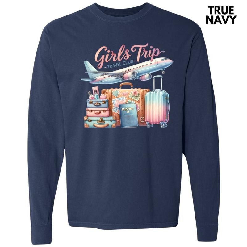 Girls Trip Suitcases Long Sleeve Comfort Colors T-Shirt 'NLB'