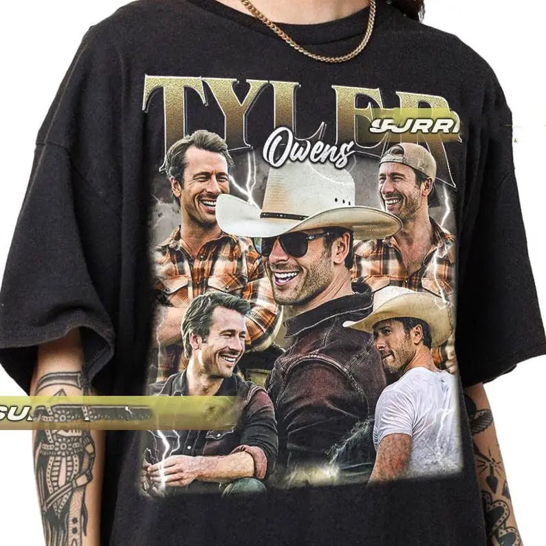 Glen Powell as Tyler Owens Unisex Softstyle Vintage Shirt, Gift For Woman and Man Unisex T-Shirt Casual Clothing