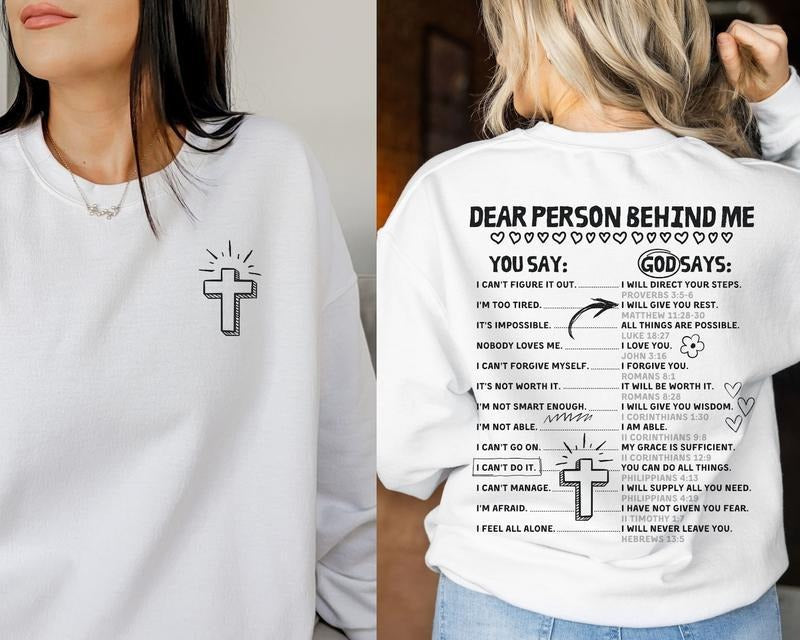 God Says Hoodie Design Shirt, Retro Christian, Bible Affirmations Shirt, Dear Person design, Jesus Doodle Shirt, Commercial Use T-shirt, sweater and Hoodie