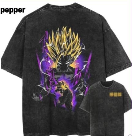 Gohan Back Print Vintage T-Shirt , for unisex , gift for anime fan Menswear Top