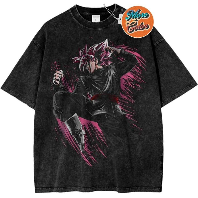 Goku Black Shirt, Dragon Ball Anime Shirts, Cotton Unisex T-shirt, Crew Neck, Size S- 3XL, Menswear Top, Womenswear Top Underwear Streetwear