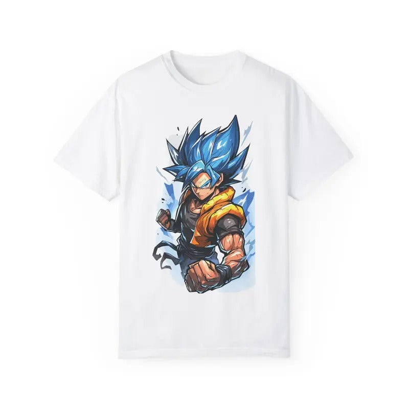 Goku Graphic T-Shirt, Saiyan Blue Vintage Graphic Tee, Dragon Ball Super Saiyan Tee, Goku T-Shirt, Dragon Ball Z Merch, Anime Shirt, Unisex T-Shirt, Gift for Anime Fans, Trendy Shirt