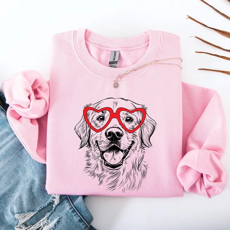 Golden Retriever, Dog Lover Apparel, Pet, Dog Breed, Cute Sweatshirt, Crew Neck, Women's, Crewneck