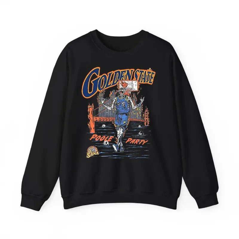 Golden State Basketball Sweatshirt Featuring 90s Vintage Style