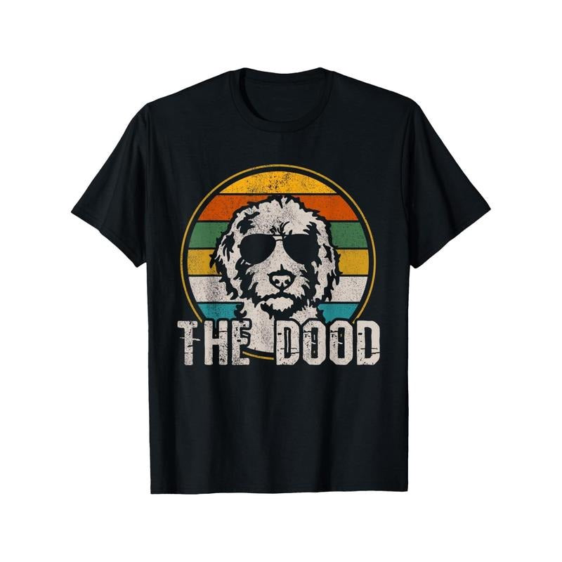 Goldendoodle Vintage Dog Print T-Shirt for Men - 100% Cotton, Casual Fit, Machine Washable - Perfect for All Seasons made in usa