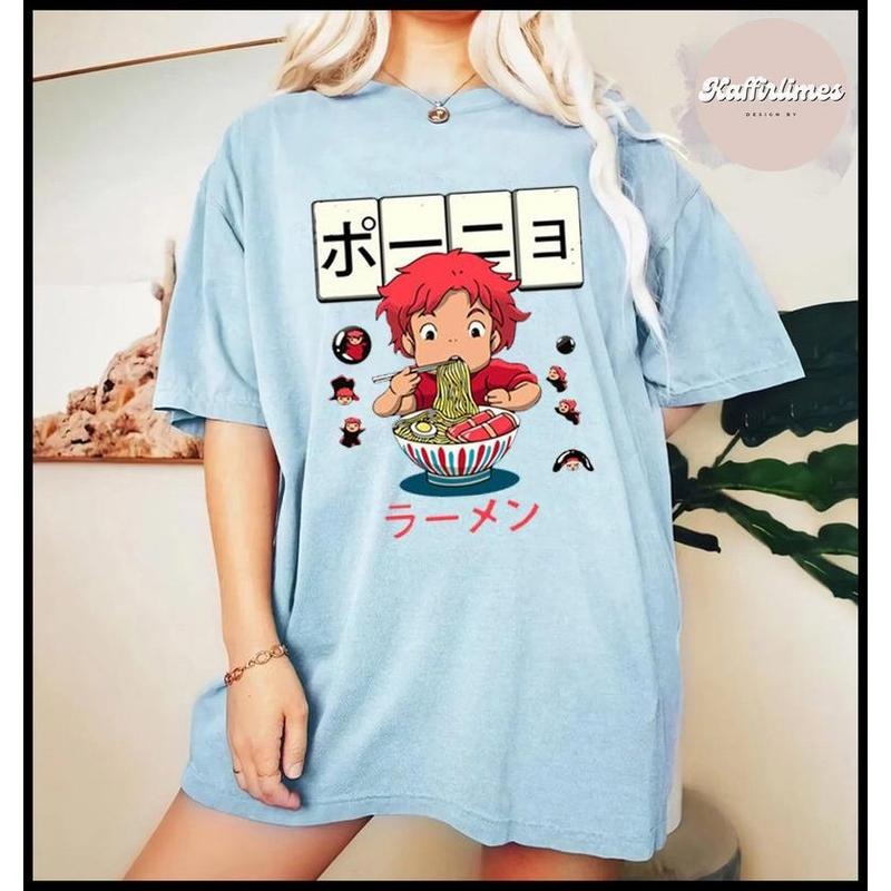 Goldfish Ponyo Ramen Shirt, Ponyo And Sosuke Shirt, Ghibli Shirt, Hayao Miyazaki, Studio Ghibli Gift