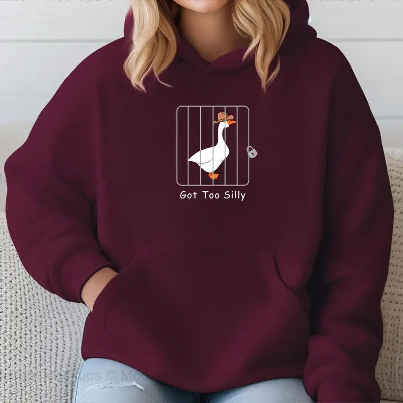 Got Too Silly Funny Sweatshirt Casual Street Style Fleece Crewneck Pullover Sweatshirt Tops Trendy For Women For Men, Perfect Gift