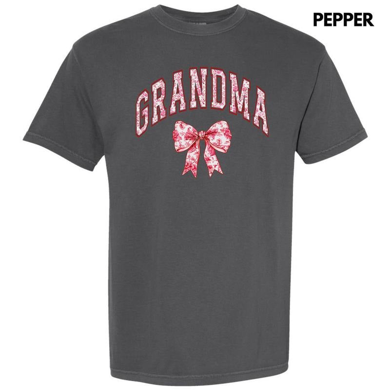 Grandma Red Ginger Jar Florals Comfort Colors T-Shirt 'NLB'